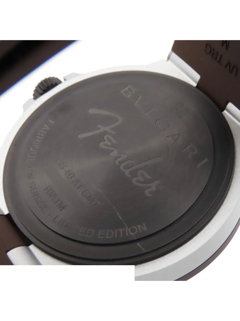 Bvlgari Aluminum Brown Titanium Rubber GMT Fender Watch Automatic